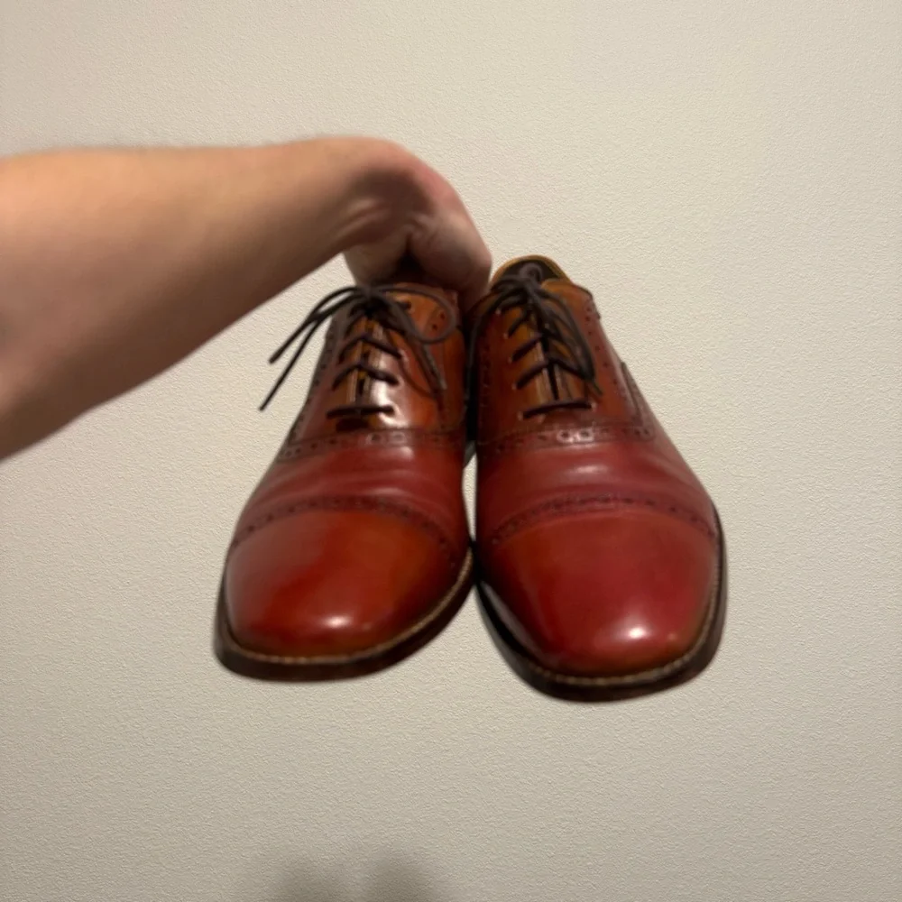 Cole Haan Grand.OS Mens Brown Leather Lace Up Shoes Size 11.5 Dark Academia Lux